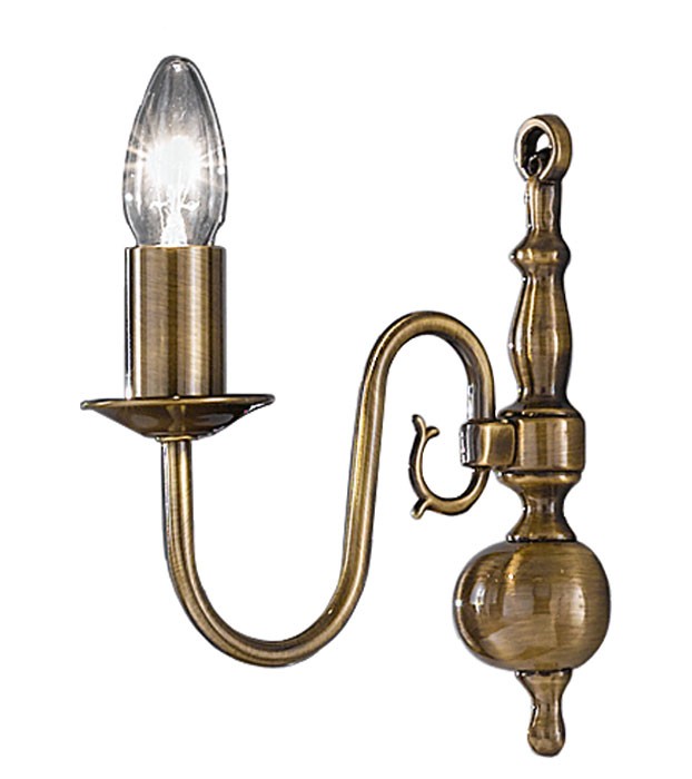 Franklite Halle 1 Light Flemish Wall Light In Bronze Brass Finish PE7931