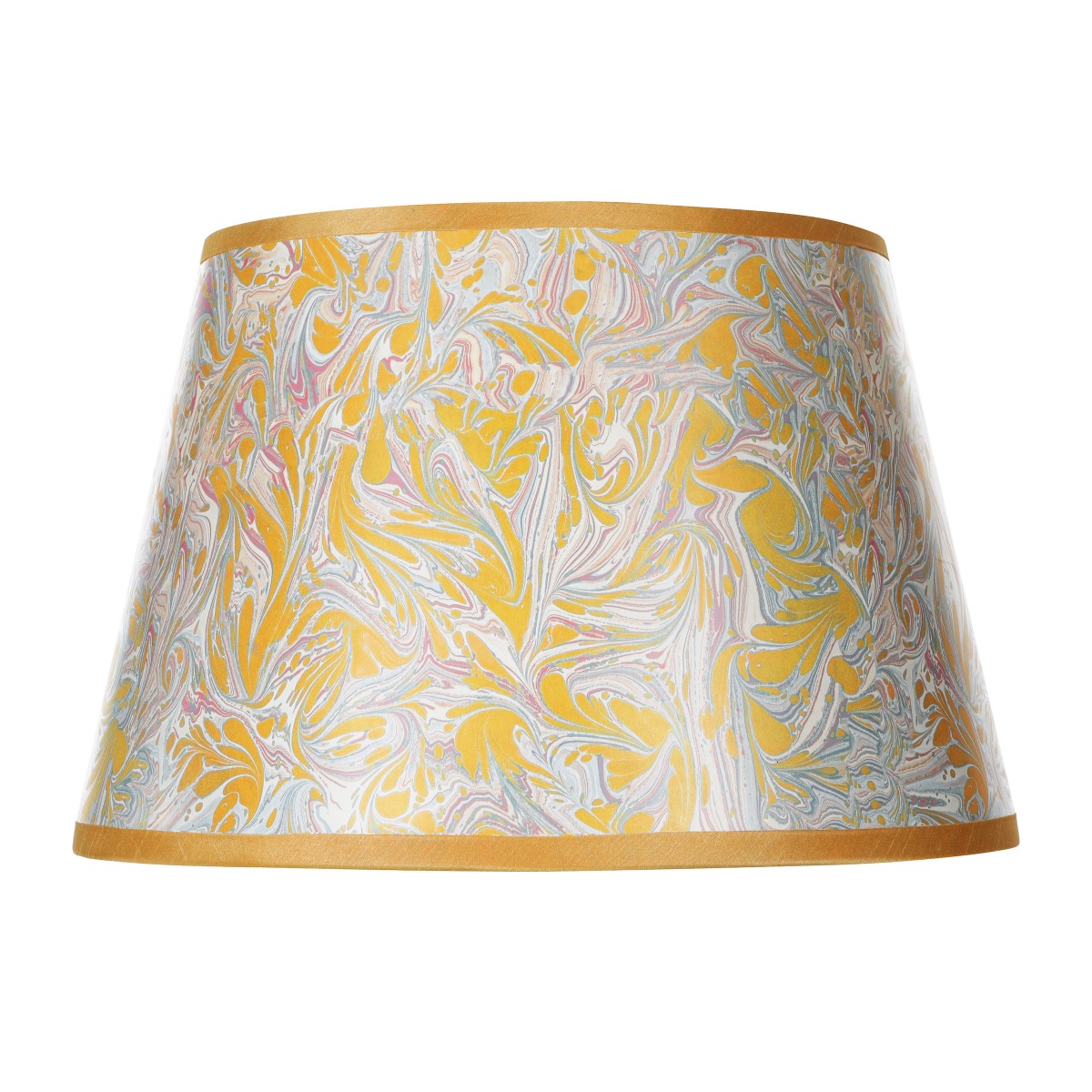 Dar Lighting Frida Yellow Tapered Marble Drum Shade 26 cm
