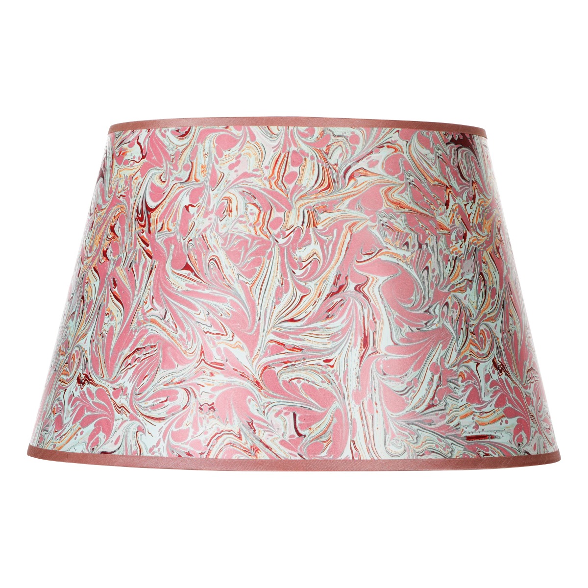 Dar Lighting Frida Red Marble Tapered Drum Shade 45 cm