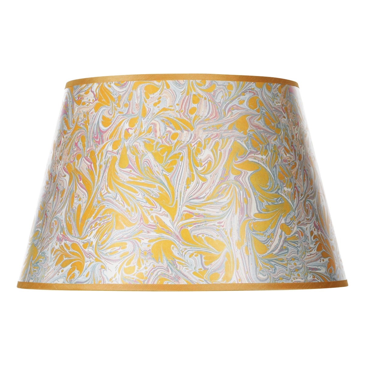 Dar Lighting Frida Yellow Marble Tapered Drum Shade 45 cm
