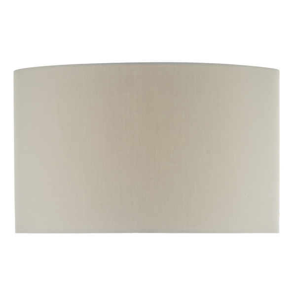 Dar Lighting Funchai Grey Cotton Drum Shade 43 cm