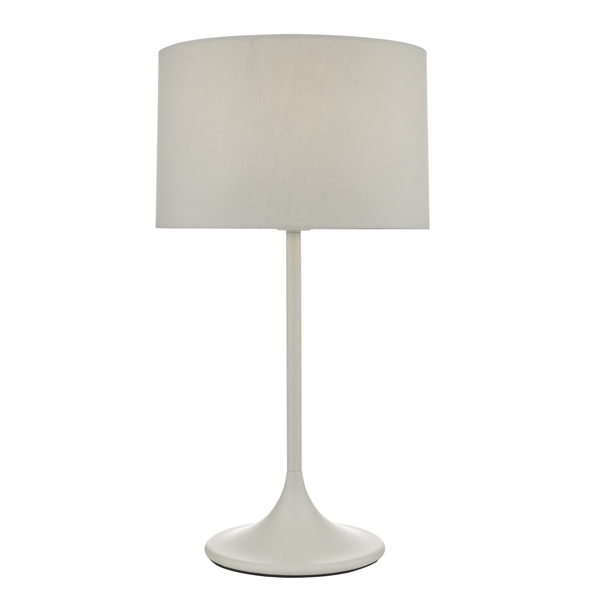 Dar Lighting Funchai Table Lamp in Grey Finish With Grey Cotton Shade