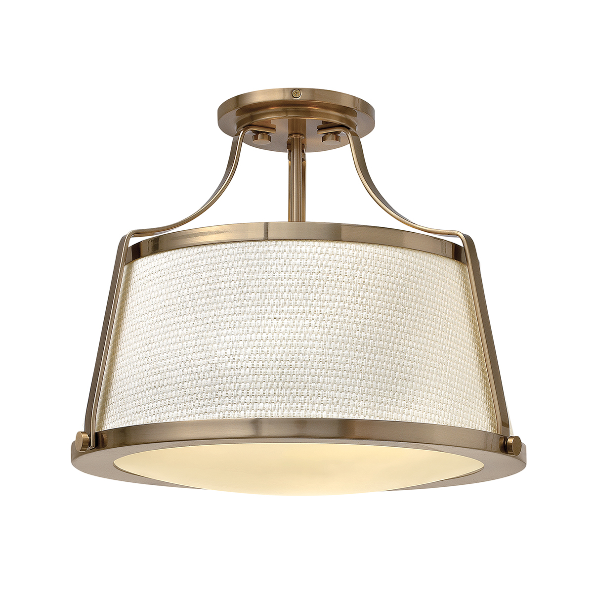 HK-CHARLOTTE-SF-BC Charlotte 3 Light Brushed Caramel Semi Flush Light