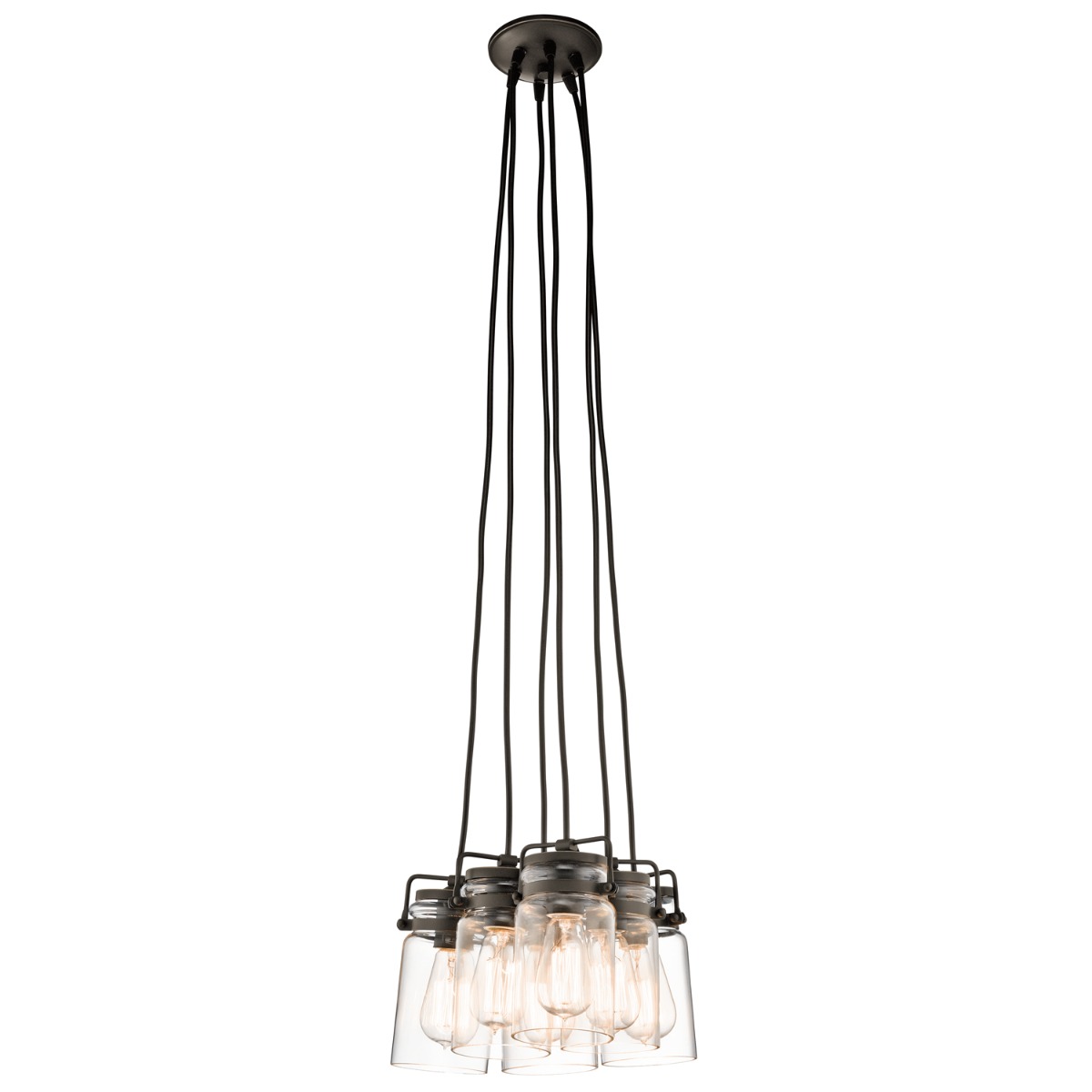 KL/BRINLEY6 OZ Brinley 6 Light Bronze Vintage Cluster Ceiling Pendant Light