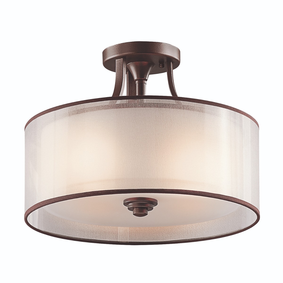 MB Lacey Double Mesh Shade Semi Flush Ceiling Light