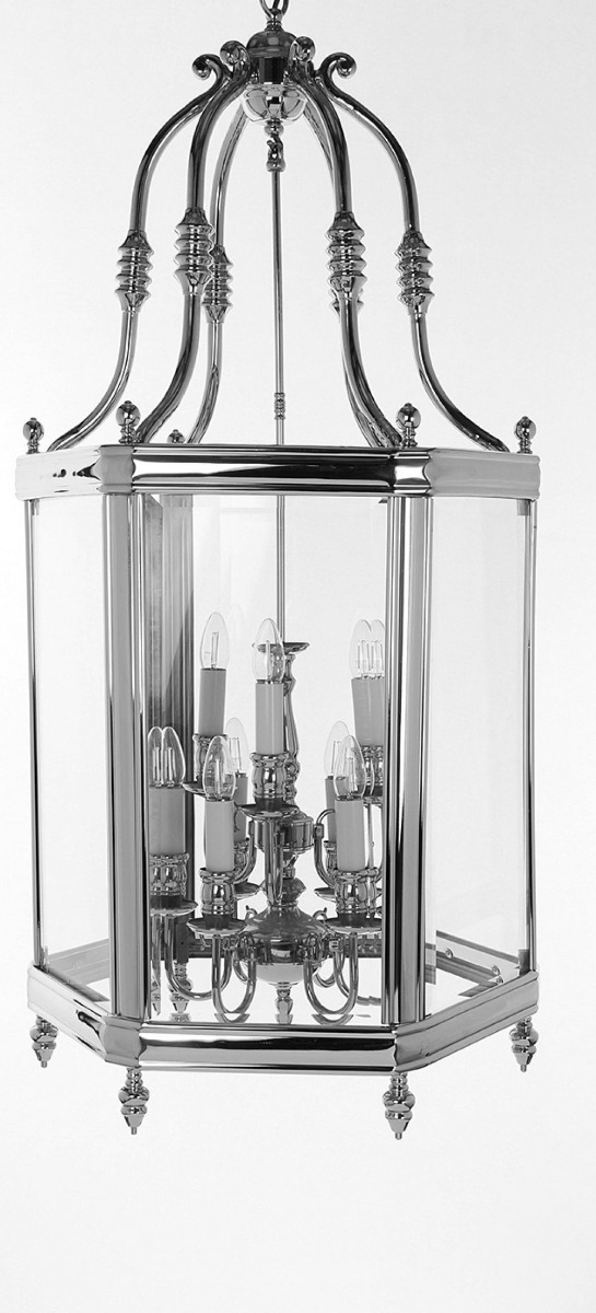 LG24/9 CH Lantern 9 Light Polished Brass Lantern