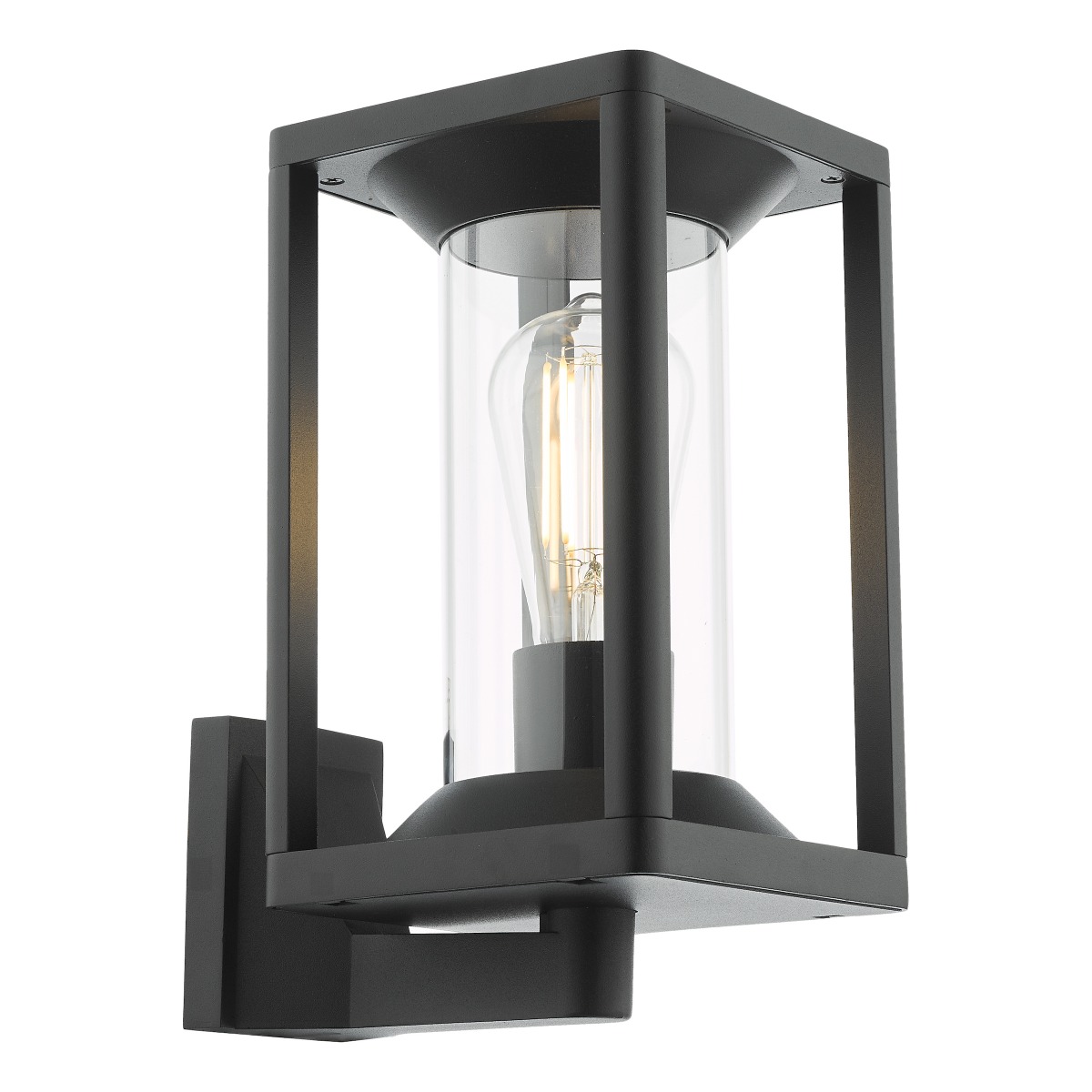 Dar Lighting Mackenzie Outdoor Wall Light In Matt Black Finish IP65