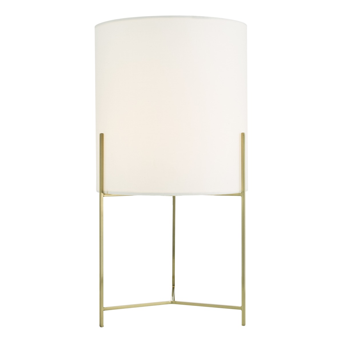 Dar Lighting Michaela Table Lamp In Gold With White Cotton Shade