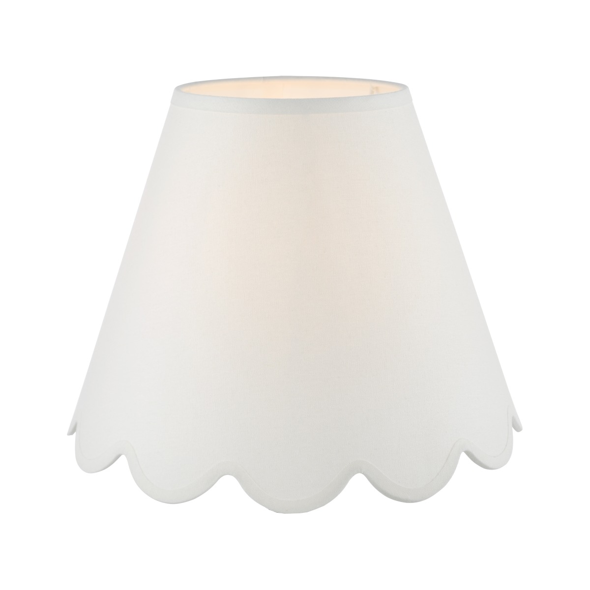 Dar Lighting Nerita Ivory Linen Tapered drum Shade 35cm