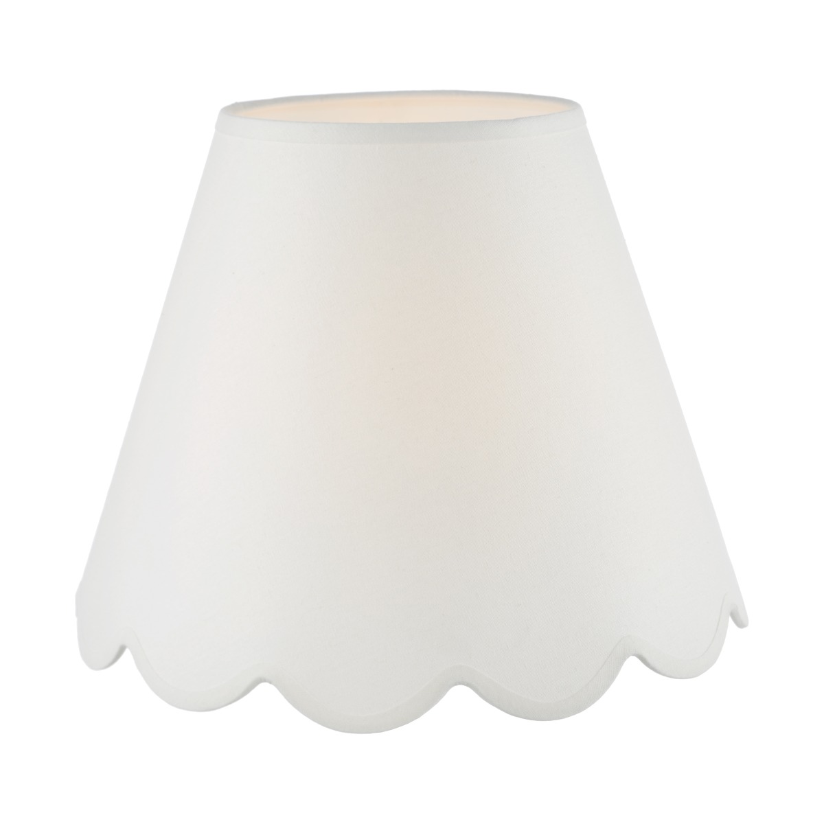 Dar Lighting Nerita Ivory Linen Tapered Drum Shade 40cm
