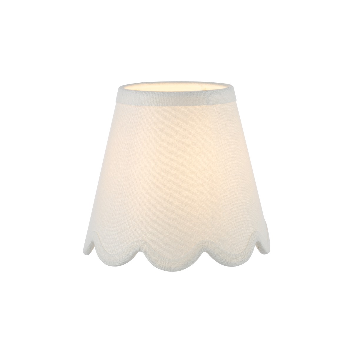 Dar Lighting Nerita Ivory Linen Tapered drum Shade 15 cm