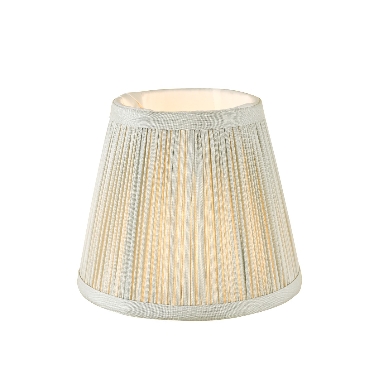 Dar Lighting Noelle Grey 100 % Silk Tapered Candle Clip Shade 14 cm