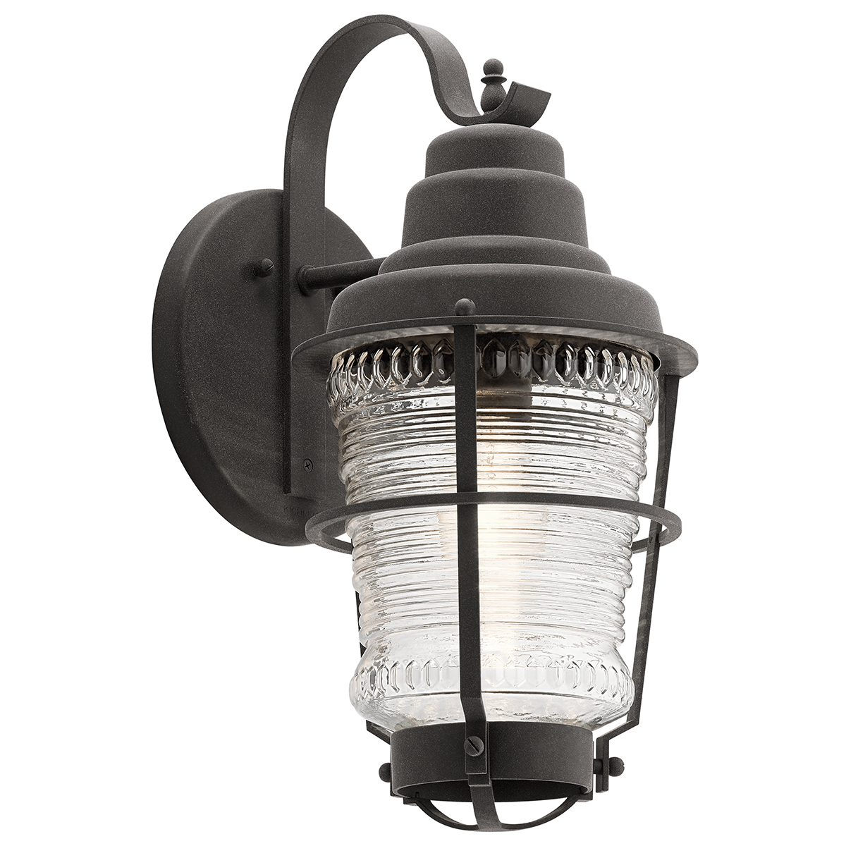 Image of Quintiesse QN-CHANCE-HARBOR-M Chance Harbor Outdoor Medium Wall Lantern In Weathered Zinc IP44
