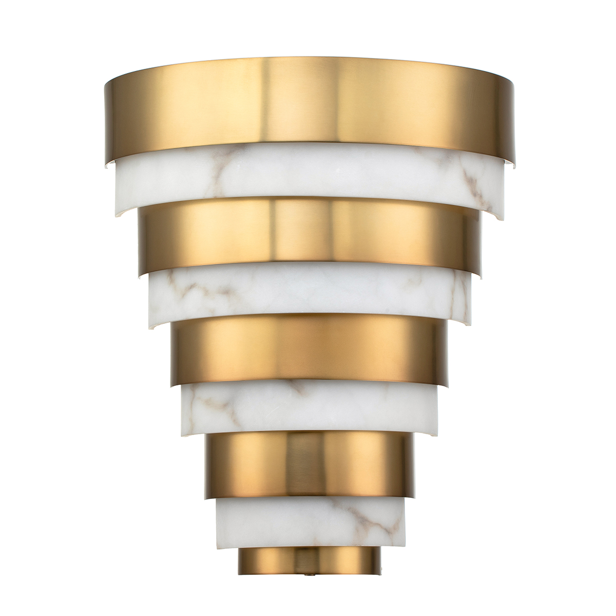 Quintiesse QN-ECHELON-W Echelon Integral LED Wall Light In Heritage Brass Finish