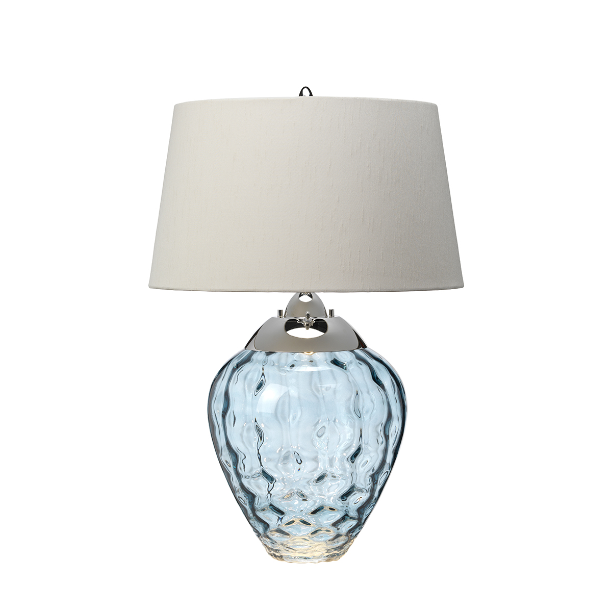 Quintiesse QN-SAMARA-TL-BLU Samara Medium Dual-Lit Table Lamp In Light Blue Tint