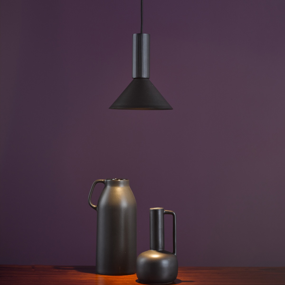 Dar Lighting Ragnar Ceiling Pendant Or Wall Light Satin Black Finish