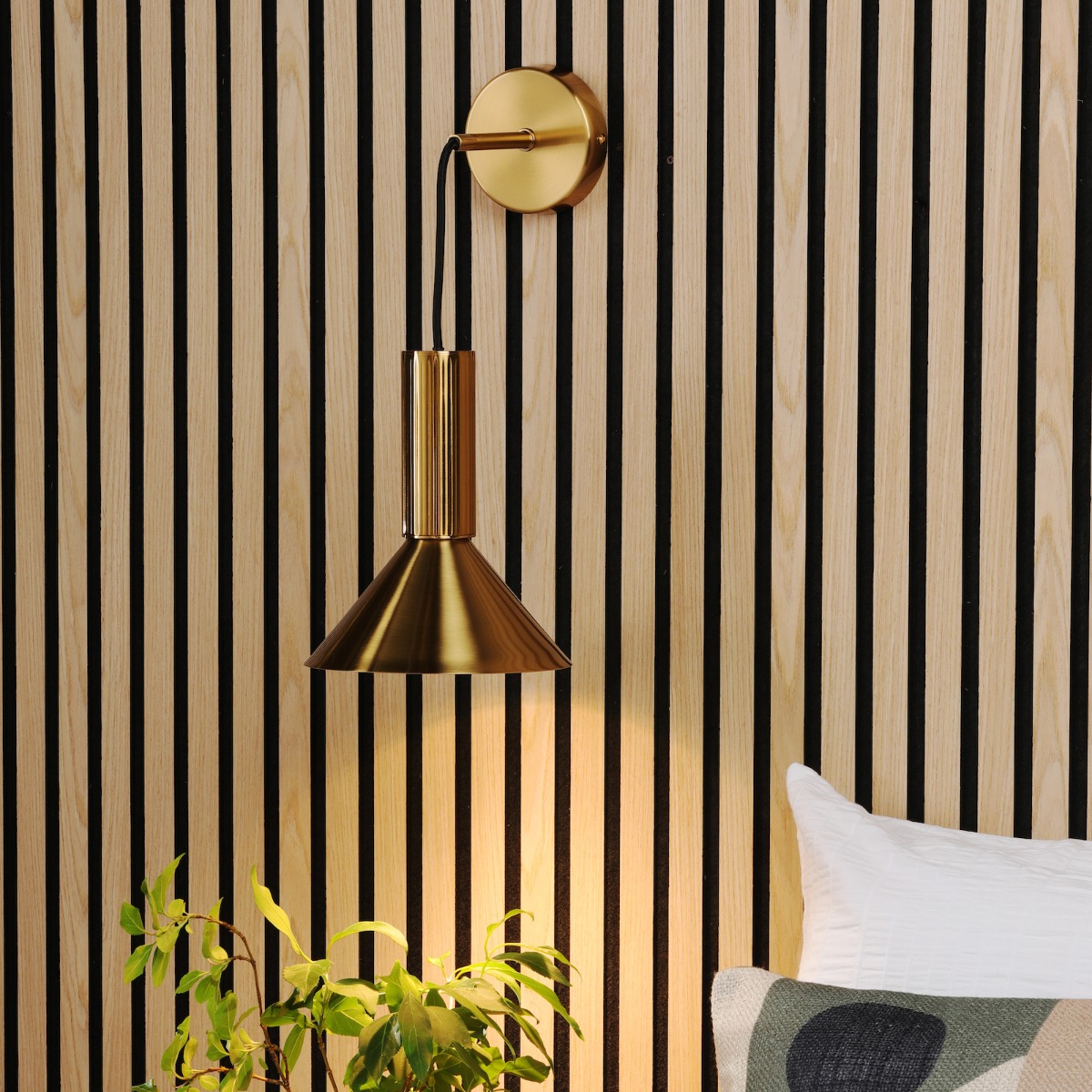 Dar Lighting Ragnar Ceiling Pendant Or Wall Light In Natural Brass Finish