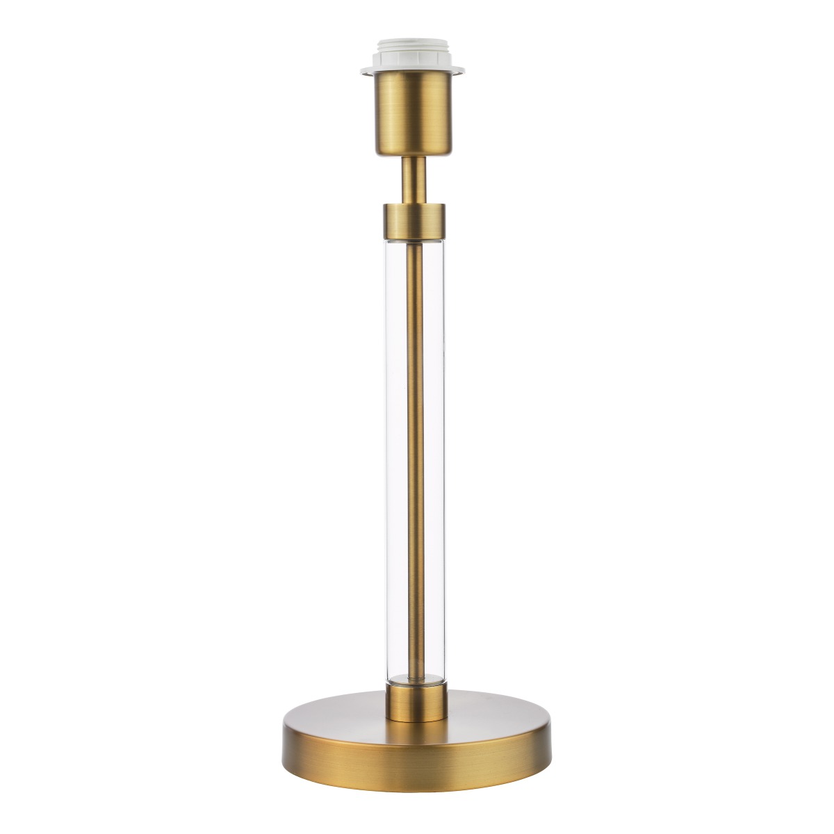 Dar Lighting Sylvester Table Lamp Base Only In Antique Brass With Glass Component