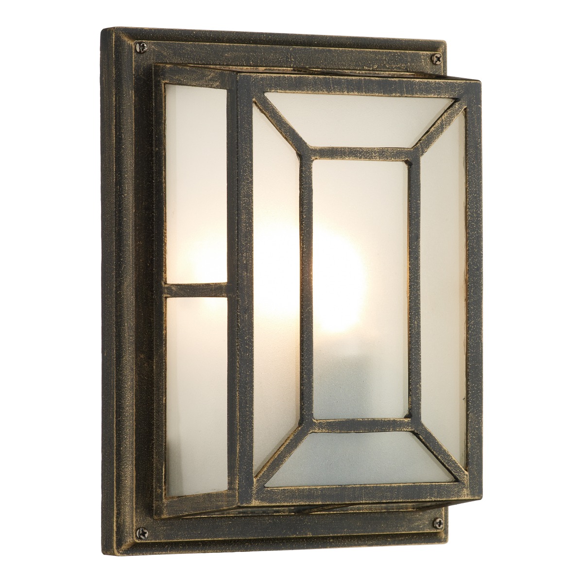Dar TRE5254 Trent Outdoor Wall Light With Black Gold Finish