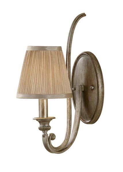 Image of FE/ABBEY1 Abbey 1 Light Silver Sand Finish Wall Light
