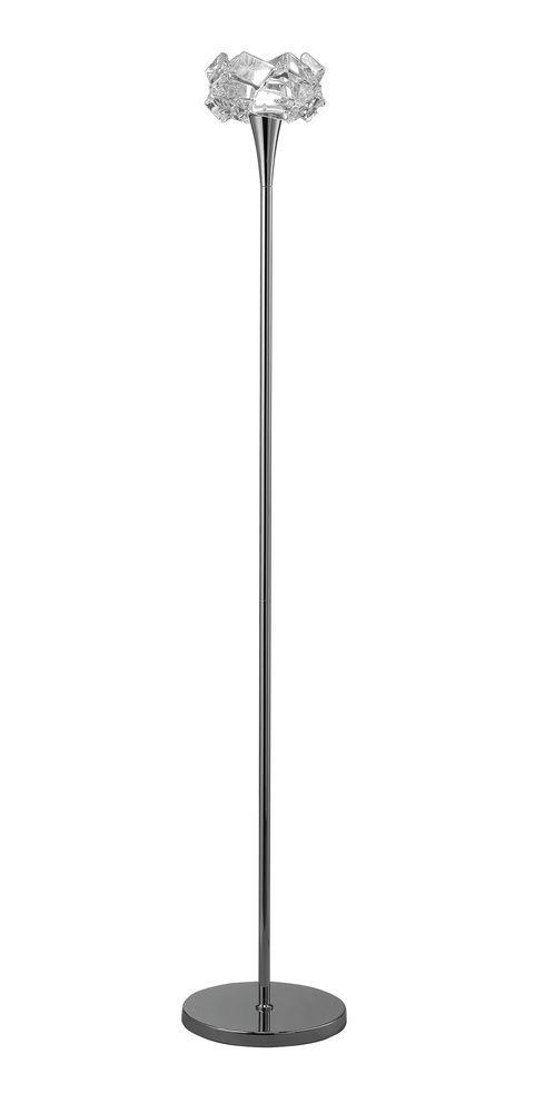 Mantra M3969 Artic 1 Light Floor Light In Chrome With Clear Glass