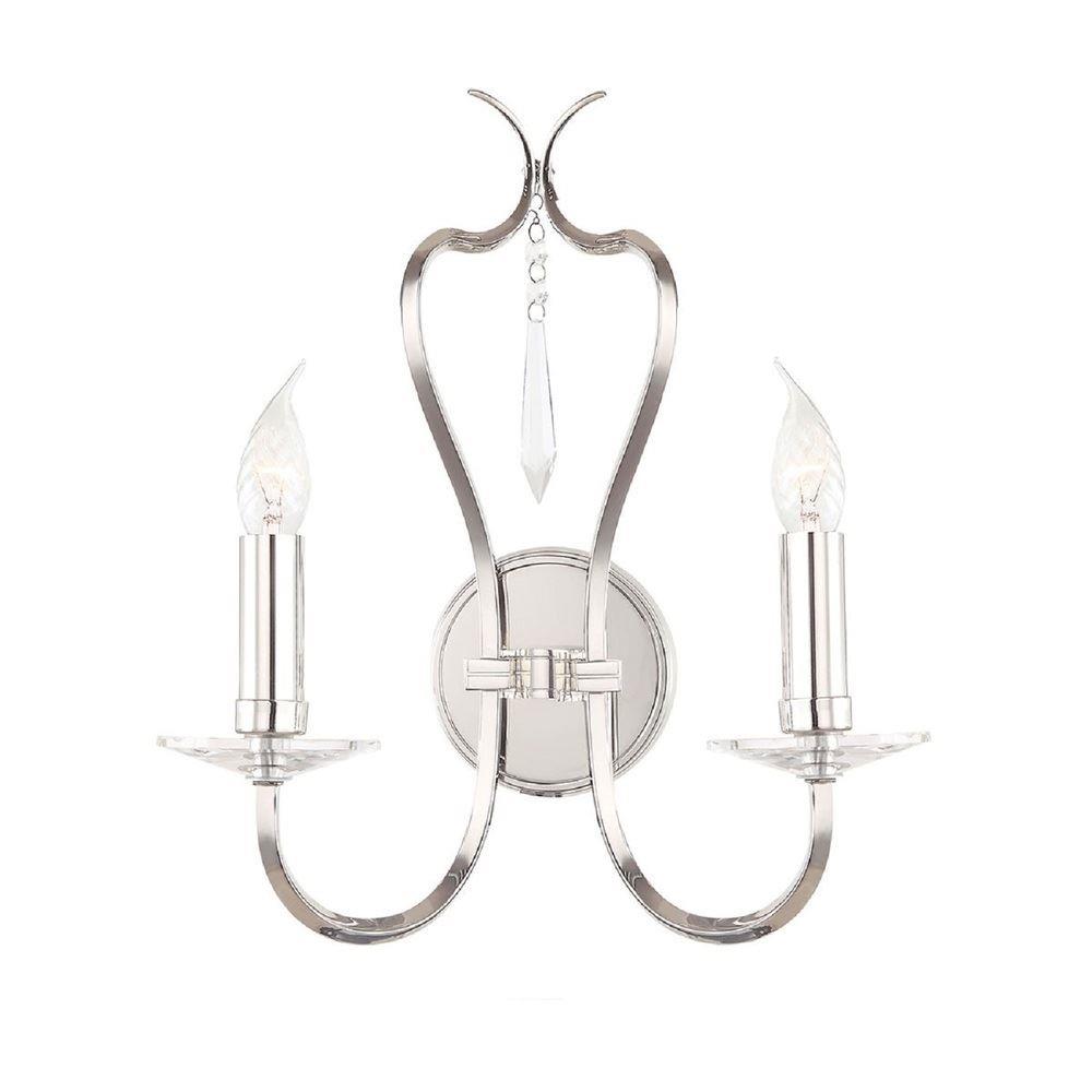 Elstead PM2 PN Pimlico 2 Light Wall Light In Polished Nickel - Fitting Only