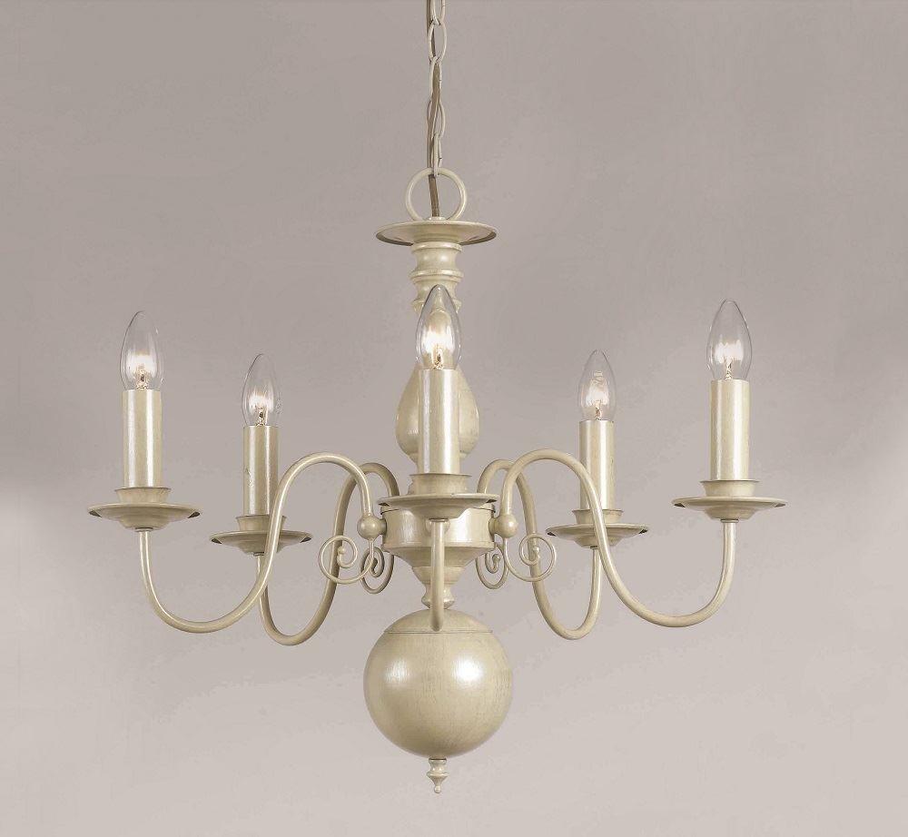 PG05579/5/CREAM Bologna 5 Light Chandelier