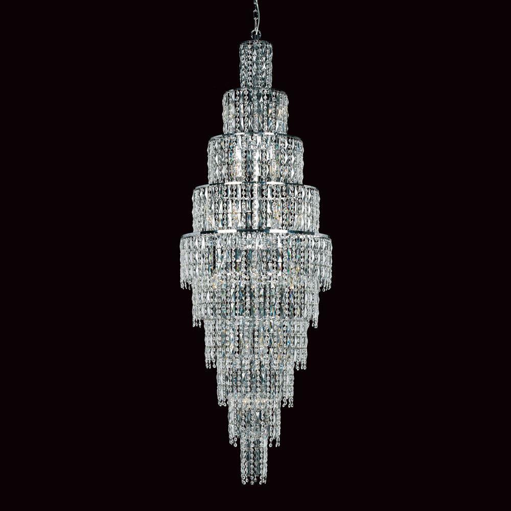 Impex CF03220/24/CH Glass Icicle 24 Lt Crystal Chandelier