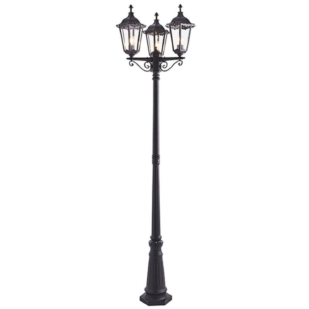 Endon 76552 Burford 3 Light Outdoor Lamp Post In Matt Black