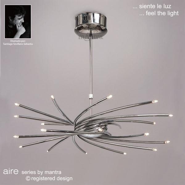 Image of M0196 Aire 20 Light Chrome Halogen Ceiling Pendant Light