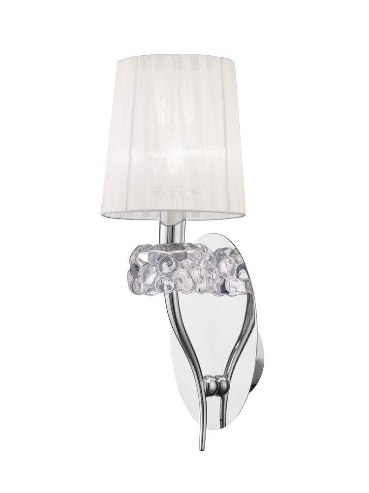 Mantra M4635/S Loewe 1 Light Switched Wall Light With Shade In Chrome
