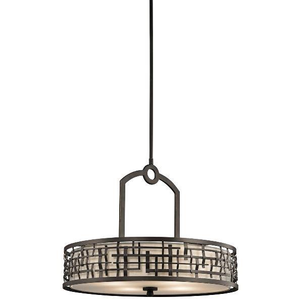 Image of KL/LOOM/P/A Loom 4 Light Olde Bronze Ceiling Pendant with Diffuser