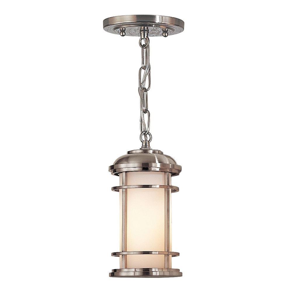 FE/LIGHTHOUSE8/S Lighthouse 1 Light Small Chain Ceiling Lantern Light In Brushed Steel
