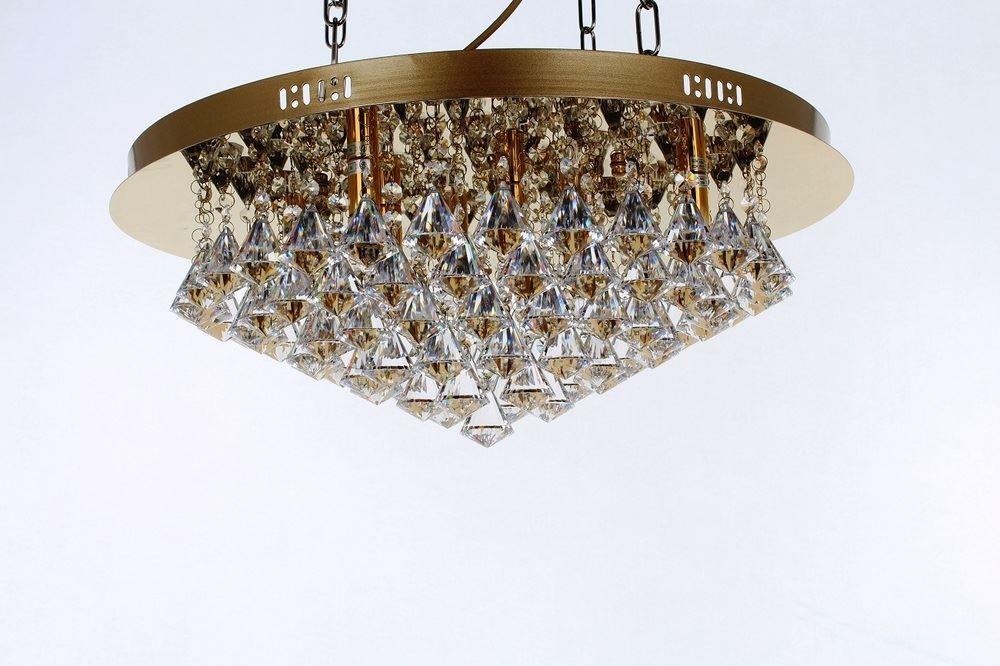 Impex CFH011025/08/G Parma Eight Light Flush Ceiling Light In Gold
