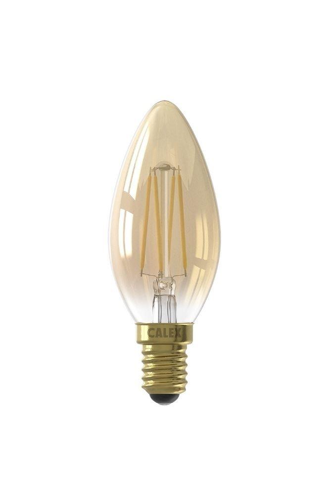Image of Candle Lamp E14 Small Edison Screw 4 Watt Candle Bulb With Gold Finish - Dimmable