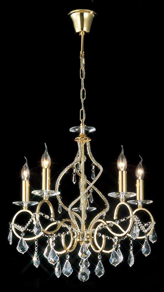 Diyas IL30325 Torino Ceiling Pendant Light in Gold Finish