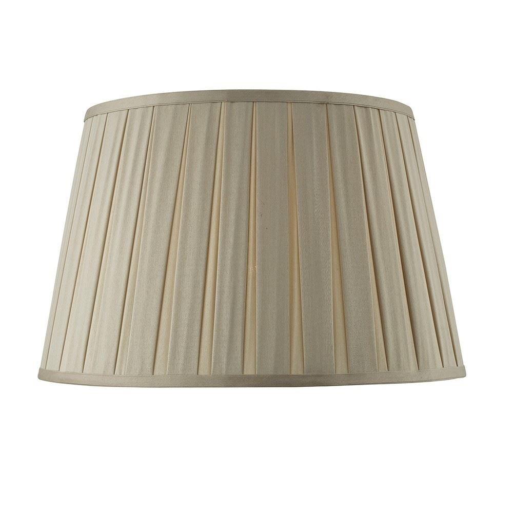 Image of DEG1829 Degas Box Pleat Faux Silk Tapered Drum Shade In Taupe