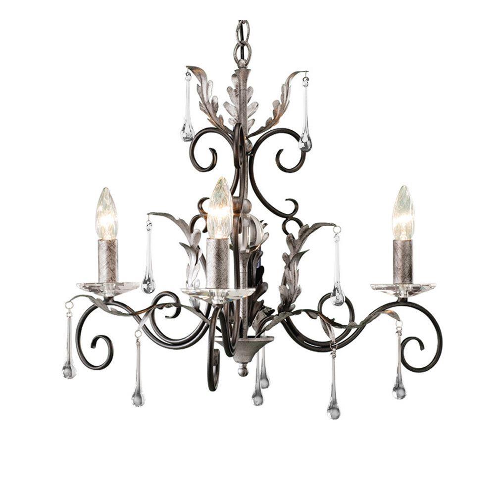 Image of Elstead AML3 Black/Silver Amarilli 3 Light Ceiling Pendant