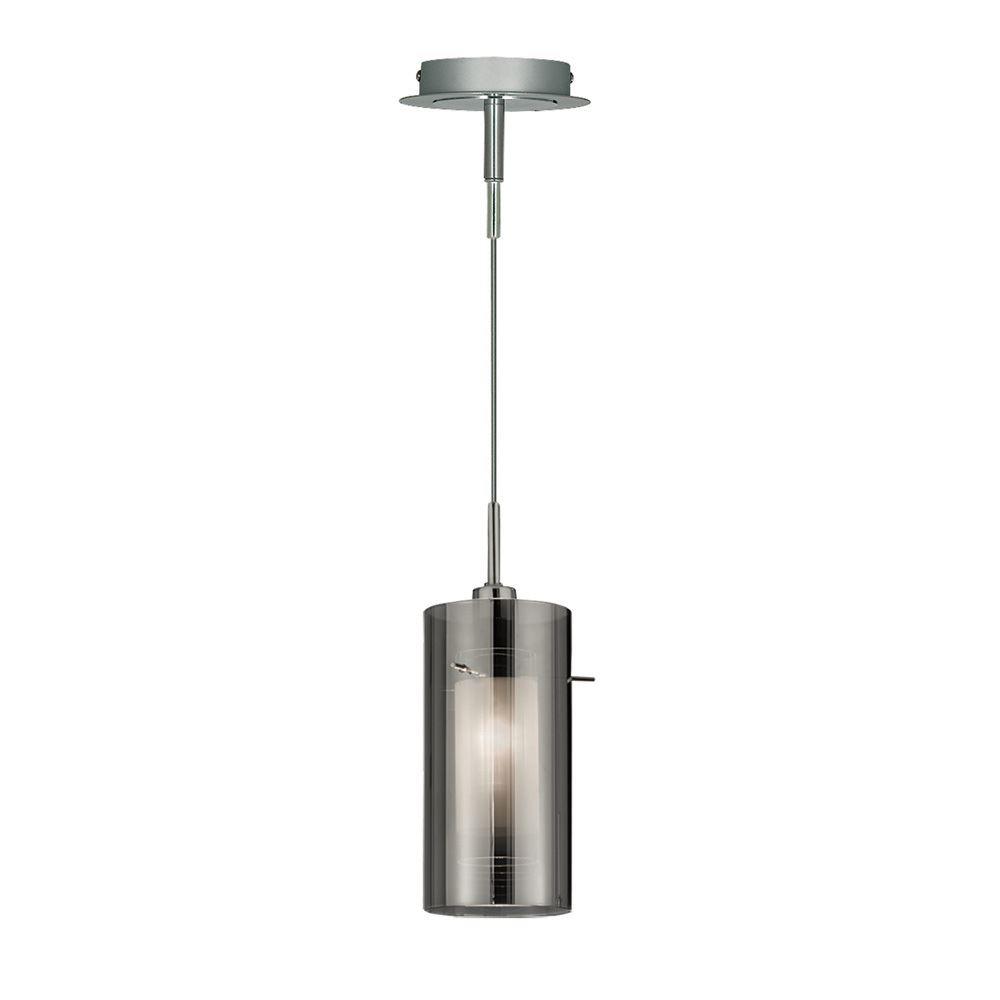 Searchlight 2301SM  Duo 2 Single Ceiling Pendant with Cylinder Shade