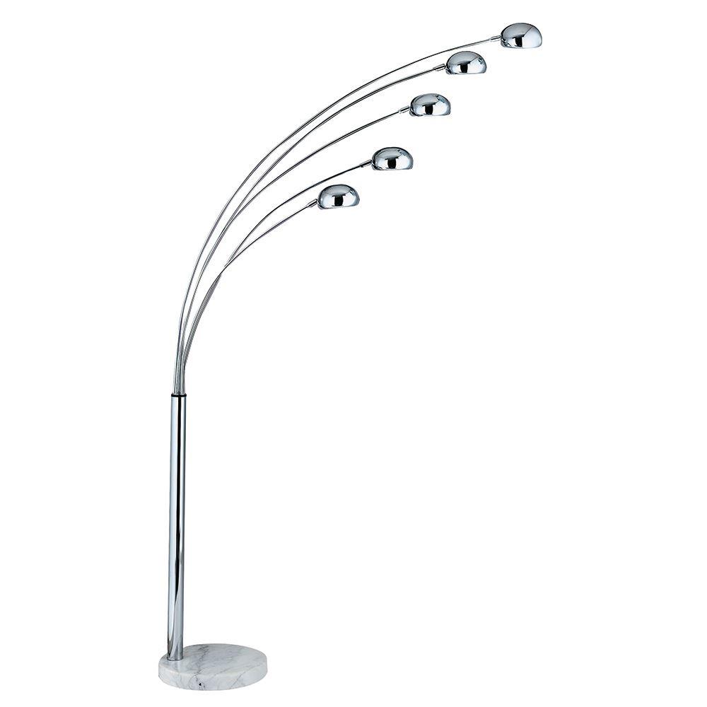 Searchlight 3085-5CC Stylish Chrome ARC Floor Lamp
