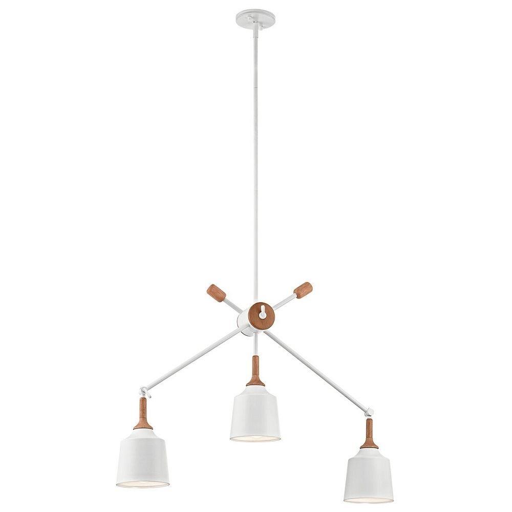 Image of KL/DANIKA3 Danika 3 Light Linear Ceiling Chandelier Light In White