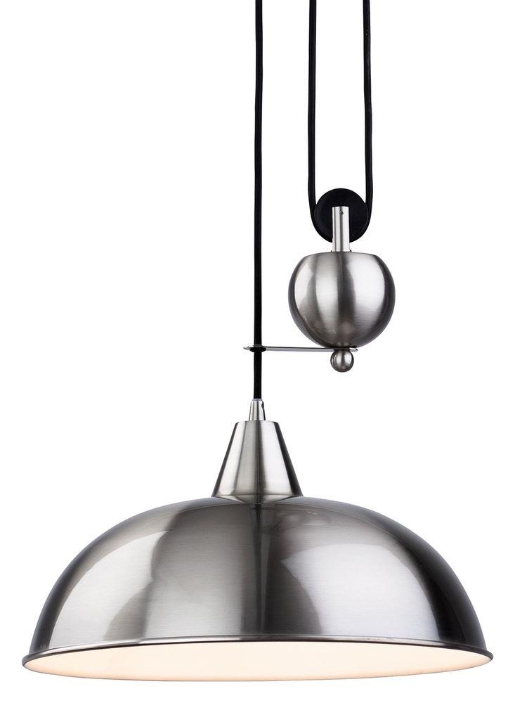 Image of Firstlight 2309BS Century Rise and Fall Ceiling Light in Brushed Steel