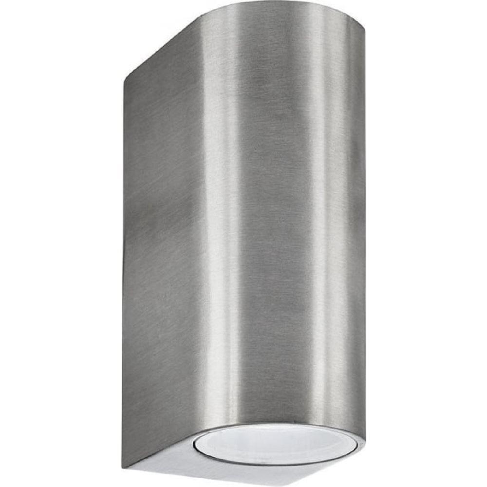 Searchlight 8008-2SS-LED Outdoor 2 Light Wall Light With Fixed Glass Lens In Stainless Steel