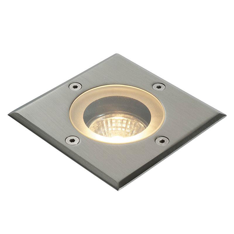 Saxby 52211 Pillar Square Outdoor Floor Light Stainless Steel IP44