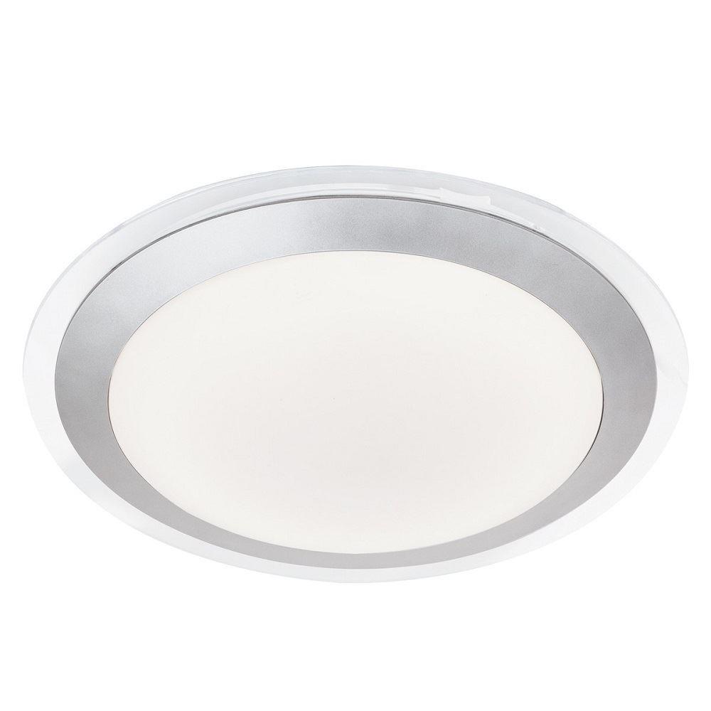 Searchlight 7684-33SI Flush Ceiling Light In Silver With White Acrylic