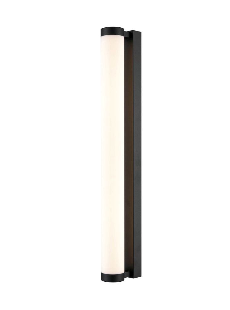 Ava Dimmable Large LED Bathroom Wall Light In Black Finish IP44 W132